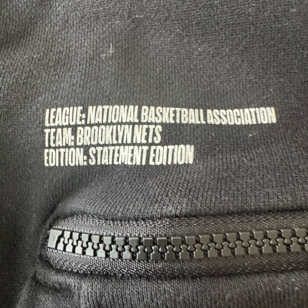 Jordan, Black Brooklyn nets , hoodie men’s medium - Picture 5 of 7